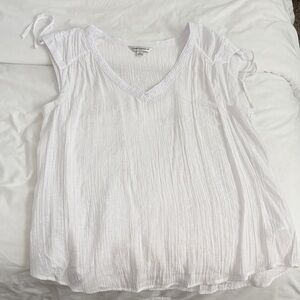 Counterparts White Textured Blouse